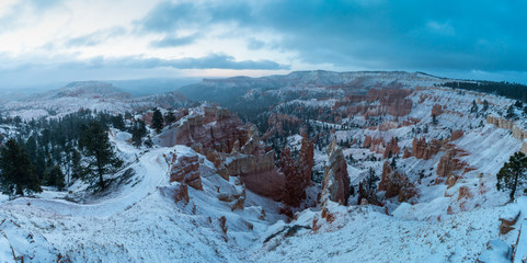 Sunrise panorama in Bryce Canyon National Park