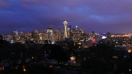 Obraz premium Seattle by night