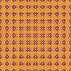 Ethnic geometric pattern in repeat. Fabric print. Seamless background, mosaic ornament, retro style. 