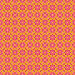 Ethnic geometric pattern in repeat. Fabric print. Seamless background, mosaic ornament, retro style. 