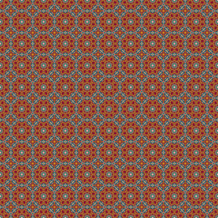 Ethnic geometric pattern in repeat. Fabric print. Seamless background, mosaic ornament, retro style. 