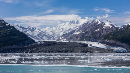 Hubbard Glacier in the Alaskan wilderness. 