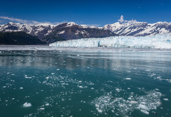 Hubbard Glacier in the Alaskan wilderness. 