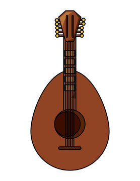 mandolina instrument icon over white background, colorful design. vector illustration