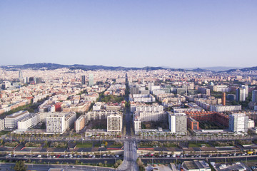 Obraz premium Aerial view of barcelona and the olympic village