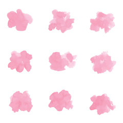 beautiful abstract watercolor art hand paint on white background,brush textures for logo.There is a place for text.Perfect stroke design for headline.luxury boutique Illustrations.