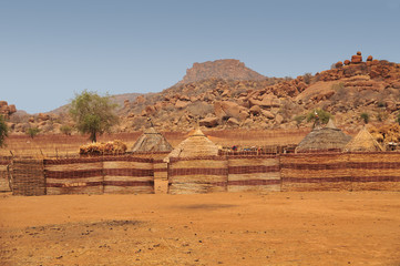 Village on the area of Sahel  in  Chad
