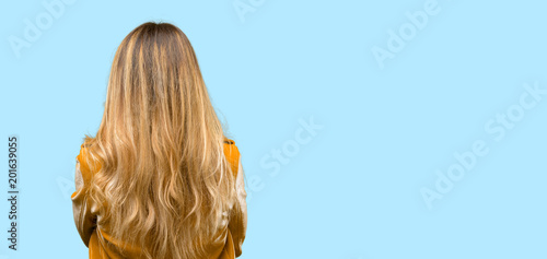 Beautiful Young Woman Backside Rear View Stock Photo And Royalty