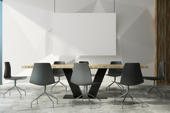 Modern meeting room wit poster
