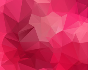 Pink triangle background design. Geometric background in Origami style with gradient.