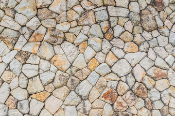 Mountain stone texture on retaining wall background