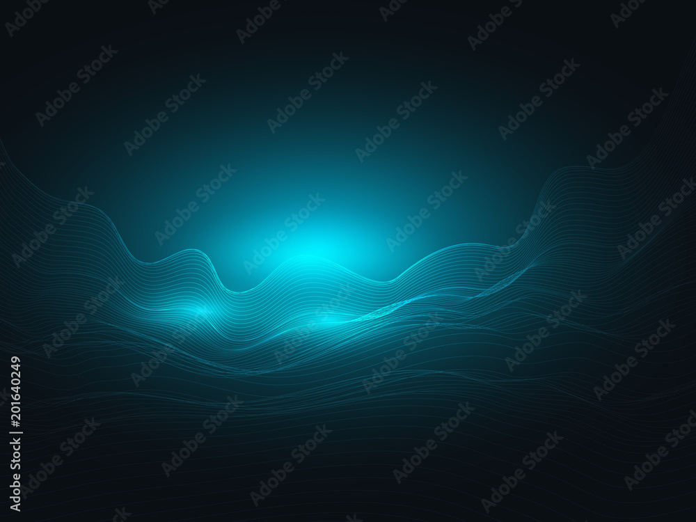 Poster glowing network connection polygonal mesh and line template as business, composition concept. vector