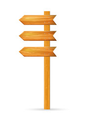 Wooden sign post