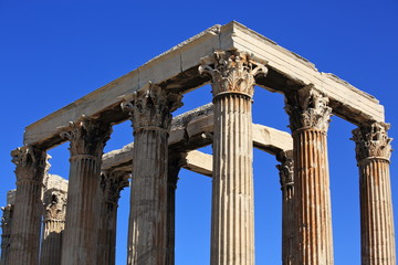 Ruins from Temple of Zeus in Athens, Greece
