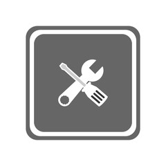 Screwdriver and Wrench icon. Vector Illustration