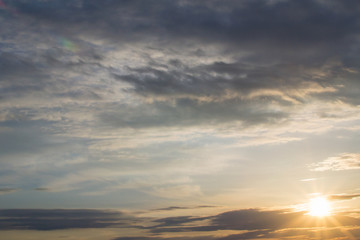 Fototapeta na wymiar spring sunset clouds
