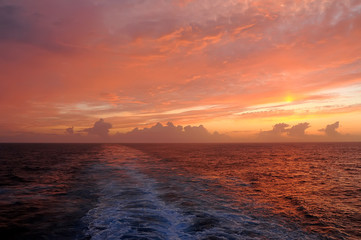 Sunset at the atlantic