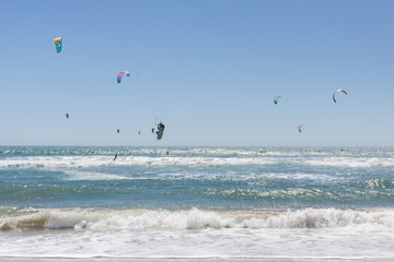 Northern California Coastline, Big Sur, USA. Surfing. Monterey and Santa Cruz area.