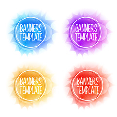 Vector illustration abstract elements for design, business cards, flyers and brochures. Elements for headers. Colorful banners.