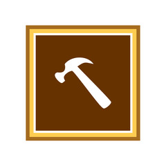 Hammer icon. Vector Illustration