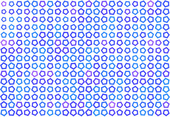 Fototapeta na wymiar Abstract colored pentagon shape pattern. Concept, decoration, geometric & tile.
