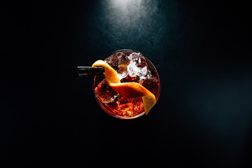cocktail on a black background