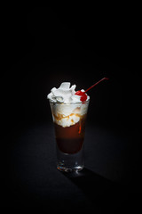 cocktail on a black background