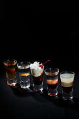 cocktail on a black background