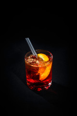 cocktail on a black background