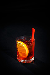 cocktail on a black background
