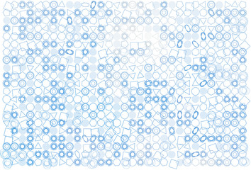 Shape of mixed, abstract background pattern. Square, style, drawing & vector.