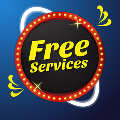 Free Services Vector Icon Button Design 