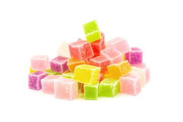 Assortment of colorful fruit jelly candy