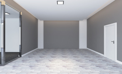Modern Empty  office Cabinet. Meeting room. 3D rendering.