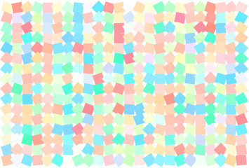 Abstract colored square, rectangle shape pattern. Drawing, messy, canvas & tile.