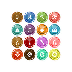 Tools icon. Flat vector icon set