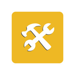 Obraz premium Hammer and Wrench icon. Vector Illustration