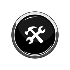 Obraz premium Hammer and Wrench icon. Vector Illustration