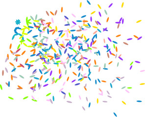 Abstract colored motion, particle or random shape pattern. Web, background, geometric & tile.