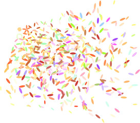 Abstract colored motion, particle or random shape pattern. Cover, backdrop, design & digital.