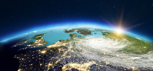 Europe from space. 3d rendering