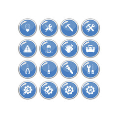 Tools icon. Flat vector icon set