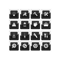 Tools icon. Flat vector icon set