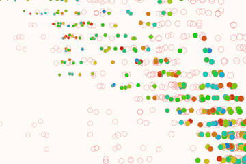 Conceptual background circles, bubbles, sphere or ellipses pattern for design. Messy, shape, backdrop & repeat.