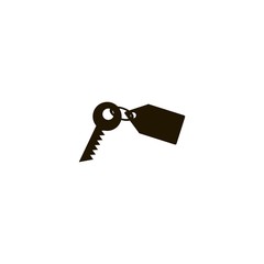 key with tag icon. flat design