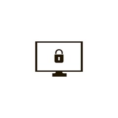 Cyber security icon. flat design