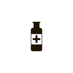 medicine bottle icon. flat design