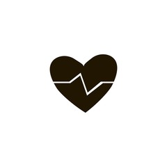 heartbeat icon. flat design