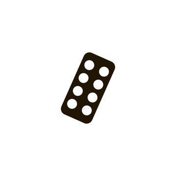 Blister Pack Icon. Flat Design