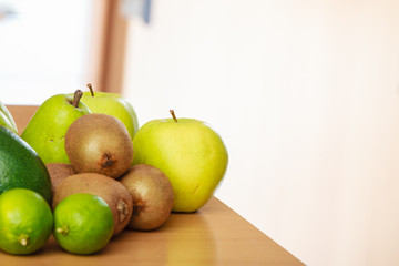 Apple, kiwi, lime and pear
